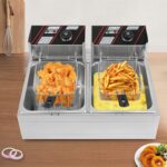 Freidora de patatas fritas - doble de acero inoxidable - eléctrica - Imagen 2