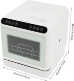 Mini lavavajillas de sobremesa,lavavajillas con 4 modos de lavado,control táctil,LED incorporado - Imagen 2