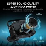 Amplificador de Voz SUPNIU de 120W Max con 2 Micrófonos UHF Altavoz Bluetooth - Imagen 2