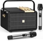 Máquina de Karaoke Profesional SUPNIU L400 con 2 Micrófonos Inalámbricos UHF de 320W