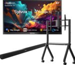 SYLVOX Outdoor TV 43 Pulgadas, 4K UHD QLED TV para Exteriores, 2000 Nits Google TV