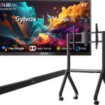 SYLVOX Outdoor TV 43 Pulgadas, 4K UHD QLED TV para Exteriores, 2000 Nits Google TV