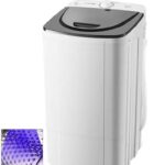 Secadora 10kg, Escurridor de Ahorro y Energía, Luz Azul 360°, Secadora Portátil 2800rpm,