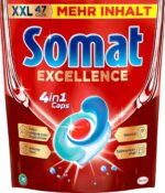 Somat 4 en 1 Excellence Caps (141 Tapas), Pastillas para Lavavajillas de Liberación Rápida - Imagen 2