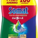 Somat Excellence Gel Antigrasa, Detergente Lavavajillas Desengrasante, Botella Líquida 50 x 2,