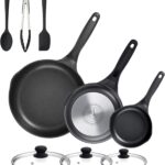 Stone&Stone Set of 3 Frying Pans 20-24-28 cm, Non-Stick Stone Coating, Made with German
