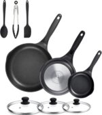 Stone&Stone Set of 3 Frying Pans 20-24-28 cm, Non-Stick Stone Coating, Made with German