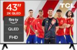 TCL 43SF560, televisor Full HD de 43 pulgadas, Smart TV QLED, Direct LED con Fire TV, control remoto por voz con Alexa