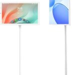 TV portátil inteligente de 32 pulgadas, TV portátil con ruedas, rotación de ±90°, rotación de pantalla táctil