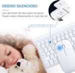 TopMate Pack Teclado y Ratón 2400DPI, Inalámbrico Ultrafino, 2.4G - Imagen 2