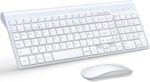 TopMate Pack Teclado y Ratón 2400DPI, Inalámbrico Ultrafino, 2.4G