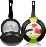 COCINAMOS Ecogreen Juego de 3 Sartenes 18 – 20 – 24 cm Aluminio, Inducción, Antiadherentes - Imagen 2