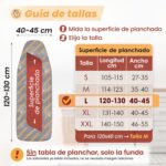 Funda ajustable para tabla de planchar, 4 capas, 5 tamaños, Refleja el calor - Imagen 2