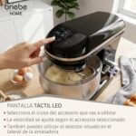 Robot de Cocina Profesional briebe 1800 W Max, Movimiento Orbital, Varillas, Bol 5L, 6 Velocidades – Image 2